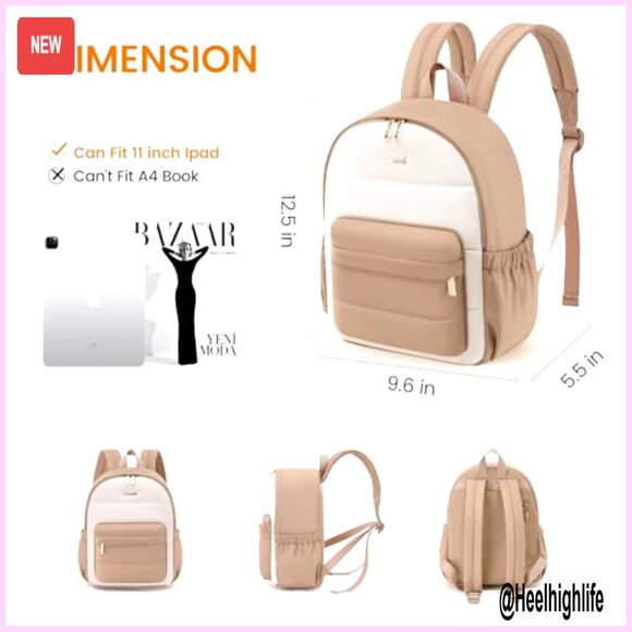 Mini Puffer Backpack Lightweight Daypack Anti-Theft Travel Purse